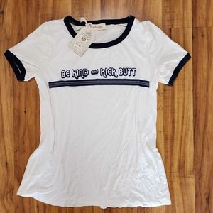 Peach Love California Tshirt Womens Botique NWT Be Kind And Kick Butt